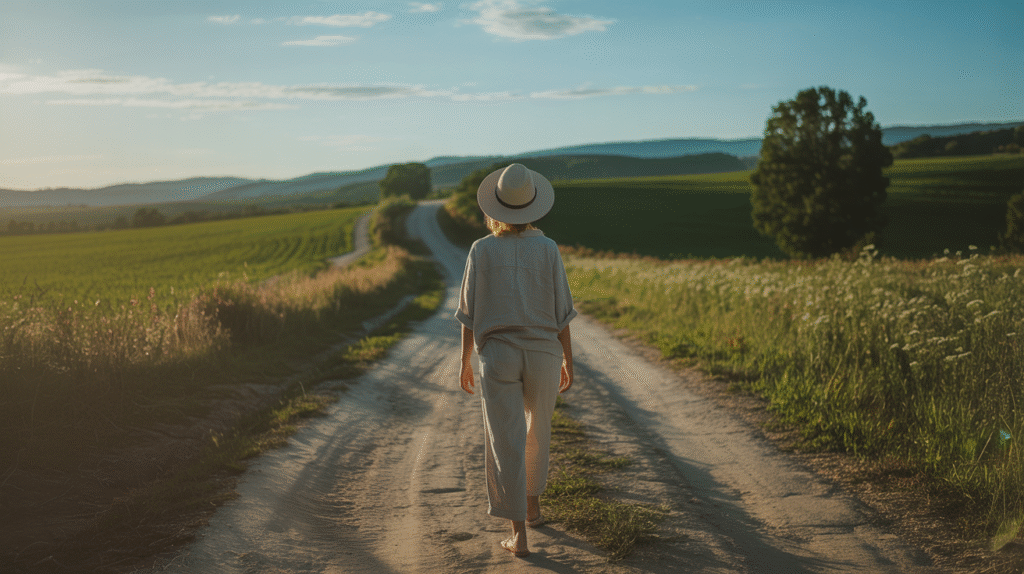 Illustration de la liberté retrouvée grâce à une vie simple et minimaliste